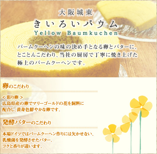 大阪城東きいろいバウム バウムクーヘン